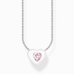 THOMAS SABO náhrdelník Heart with pink stones KE2184-041-9