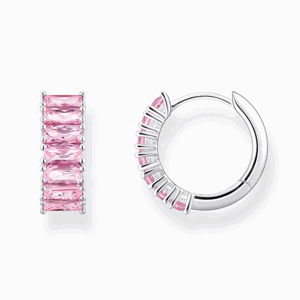 THOMAS SABO náušnice Pink stone pavé CR667-051-9