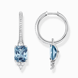 THOMAS SABO náušnice Blue stone silver CR672-059-1