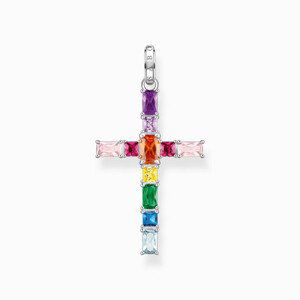 THOMAS SABO prívesok Cross with colourful stones PE939-073-7