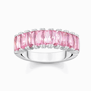 THOMAS SABO prsteň Pink stones pavé TR2366-051-9