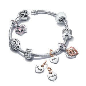 PANDORA náramok Infinity Heart 592645C01+799402C01+792644C00+782648C00+782641C01+792655C00+2x792235C01