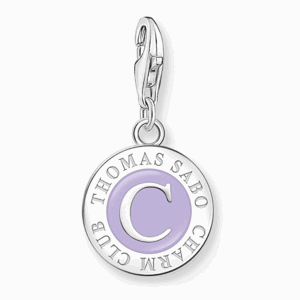 THOMAS SABO strieborný prívesok Member Charm with violet cold enamel 2104-007-13