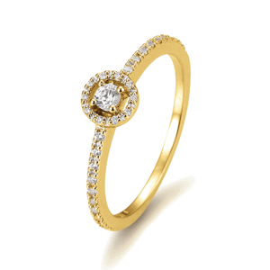 SOFIA DIAMONDS Prsteň 14 k žlté zlato s diamantmi 0,22 ct BE41/05800-Y