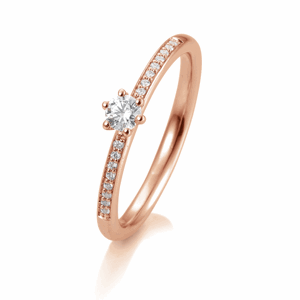 SOFIA DIAMONDS Prsteň 14 k ružové zlato s diamantmi 0,23 ct BE41/05804-R