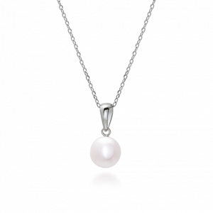 SOFIA strieborný náhrdelník s perlou WWPS131405N-1-CSF1