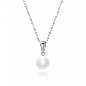 SOFIA strieborný náhrdelník s perlou WWPS131405N-2-CSF1