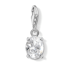 THOMAS SABO strieborný prívesok charm White stone oval 1847-051-14