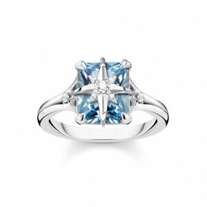 THOMAS SABO prsteň Blue stone with star TR2288-644-1