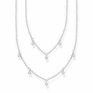 THOMAS SABO náhrdelník Double white stones silver KE2072-051-14-L45v