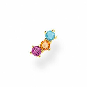 THOMAS SABO kusová náušnica Colourful stones gold H2132-488-7