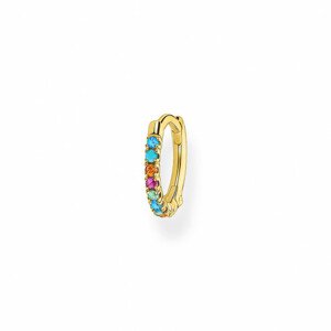 THOMAS SABO kusová náušnica Colourful stones gold CR658-488-7