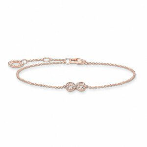 THOMAS SABO strieborný náramok Infinity rose gold A2003-416-14-L19v