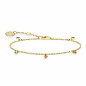 THOMAS SABO strieborný náramok Colourful stones gold A1998-488-7-L19v