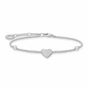 THOMAS SABO strieborný náramok Heart with stones A1992-051-14-L19v