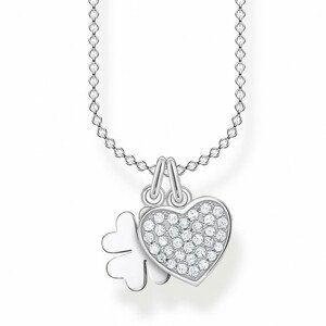THOMAS SABO náhrdelník Cloverleaf with heart pavé KE2047-051-14-L45v