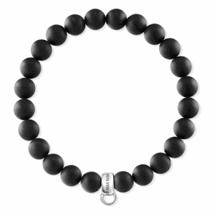 THOMAS SABO strieborný náramok na charm Black X0219-023-11