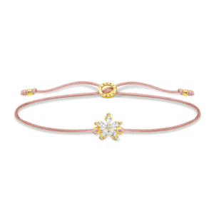 THOMAS SABO šnúrkový náramok Flower white stones LS119-379-19-L20V