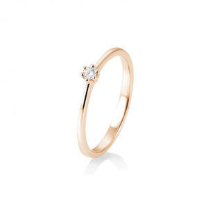 SOFIA DIAMONDS prsteň z ružového zlata s diamantom 0,05 ct BE41/85770-R