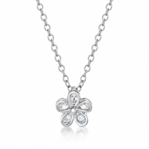 SOFIA strieborný náhrdelník zirkónový kvet IS028CT301-38-45