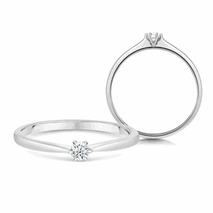 SOFIA DIAMONDS zlatý zásnubný prsteň s diamantom 0,08 ct UDRG46872W-H-I1