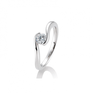 SOFIA DIAMONDS prsteň z bieleho zlata s diamantom 0,40 ct BE41/85945-W