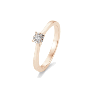 SOFIA DIAMONDS prsteň z ružového zlata s diamantom 0,104 ct BE41/05763-R