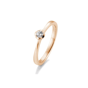 SOFIA DIAMONDS prsteň z ružového zlata s diamantom 0,10 ct BE41/05951-R