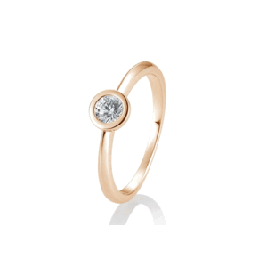 SOFIA DIAMONDS prsteň z ružového zlata s diamantom 0,30 ct BE41/85131-6-R