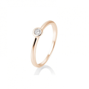 SOFIA DIAMONDS prsteň z ružového zlata s diamantom 0,10 ct BE41/85127-9-R