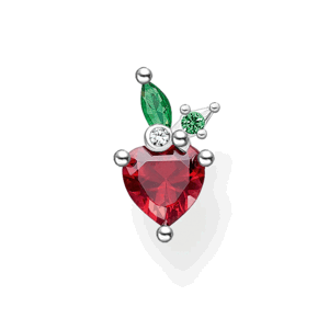 THOMAS SABO kusová náušnica Strawberry silver H2193-699-7