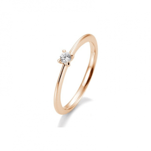 SOFIA DIAMONDS prsteň z ružového zlata s diamantom 0,10 ct BE41/05633-R