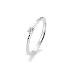 SOFIA DIAMONDS prsteň z bieleho zlata s diamantom 0,05 ct BE41/05632-W