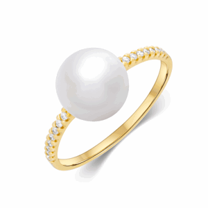 SOFIA zlatý prsteň s perlou PAK11943G