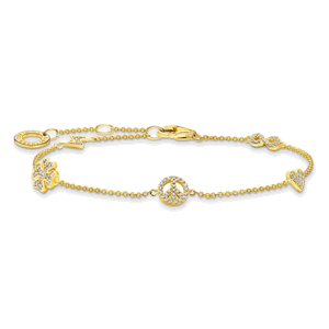 THOMAS SABO strieborný náramok Symbols gold A2039-414-14