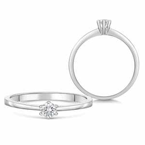 SOFIA DIAMONDS zlatý zásnubný prsteň s diamantom 0,15 ct CK50019361855