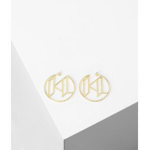 Šperk Karl Lagerfeld K/Monogram Hoop Earrings Žltá None