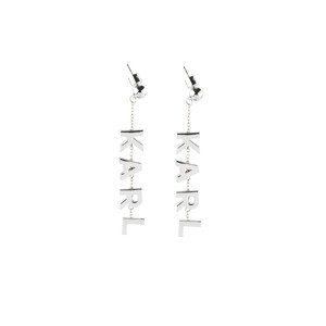 Náušnice Karl Lagerfeld K/Karl Logo Drop Earrings Šedá None