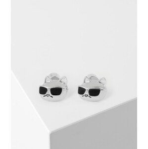 Náušnice Karl Lagerfeld K/Ikonik 2.0 Choupette Studs Šedá None