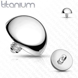Titánová kupola pre mikrodermal piercing a šperky s vnútorným závitom Farba: strieborná, Velikost koncovky: 3 mm, Veľkosť: 1,2 mm