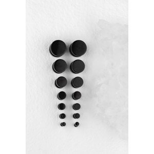 Oceľový fake plug v čiernej farbe Veľkosť: 10 mm