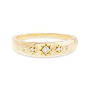 Strieborný pozlátený prsteň so zirkónmi Celestial Elegance Veľkosť prstenu: 52