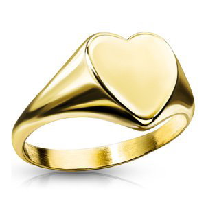 Oceľový prsteň Golden Heart Veľkosť prstenu: 54