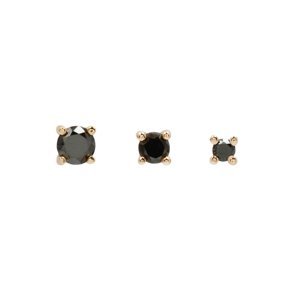 Bezzávitová koncovka piercingu BLACK DIAMOND zo 14 kt zlata s čiernym diamantom Farba: žlté zlato, Veľkosť piercingu: 2 mm