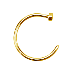 Nosovka - zlatý krúžok z chirurgickej ocele Délka / Průměr: 8 mm, Veľkosť: 0,6 mm