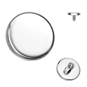 Titánová placka pre mikrodermal piercing a šperky s vnútorným závitom Velikost koncovky: 3 mm, Veľkosť: 1,2 mm