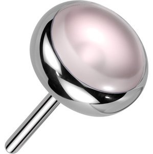 Titánová bezzávitová koncovka s kameňom Jamie Farba: Ružový opál