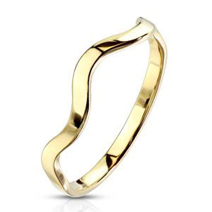 Oceľový pozlátený prsteň Wawy Gold Veľkosť prstenu: 54