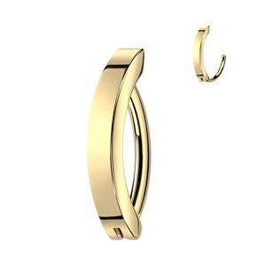Titánový piercing do pupku - clicker Vivien Délka / Průměr: 10 mm, Farba: zlatá