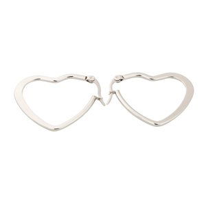 Linda's Jewelry Náušnice Kruhy Srdce chirurgická oceľ IN216